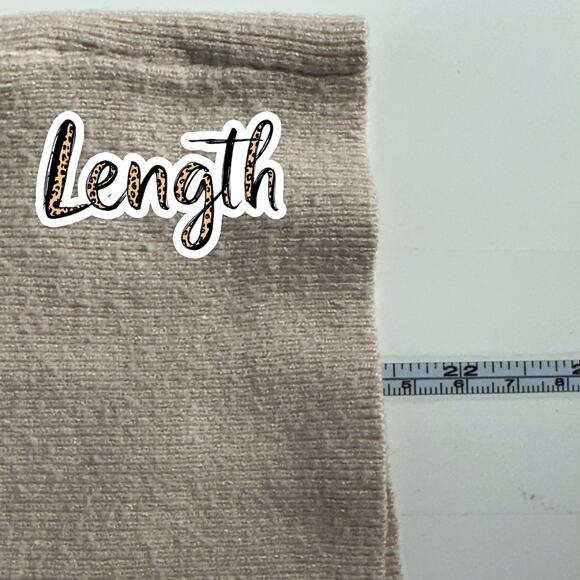 Express Women's Pullover Sweaters Size M Nude Tan Long Sleeve Ribbed Knit V-Neck - Picture 9 of 9